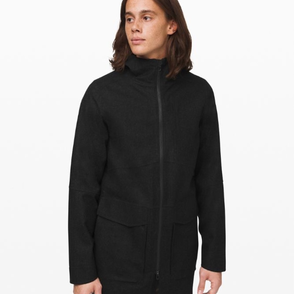 lululemon athletica Black Men's Hooded Raincoat